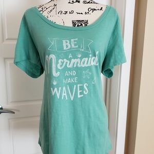 Torrid- aqua "mermaid" T